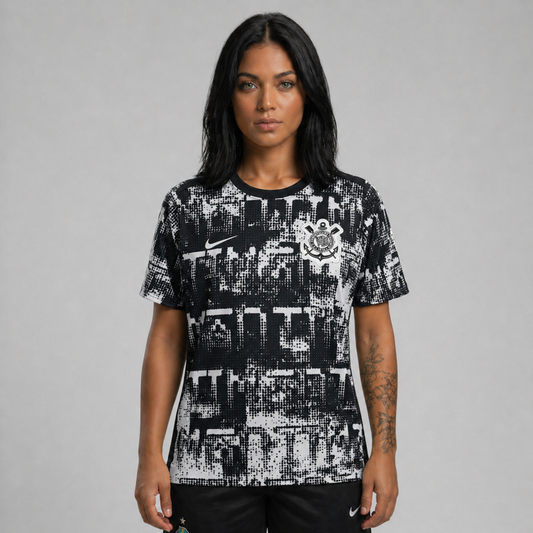Camisa Corinthians Pré-jogo 25/26 - Torcedor - Feminina